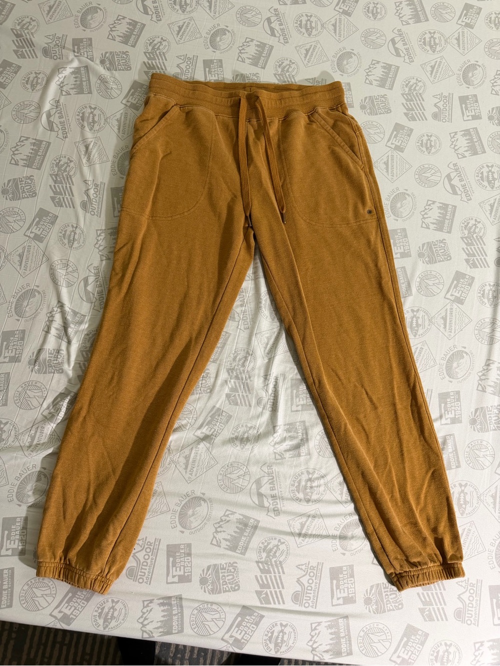 PrAna Cozy Up Jogger Pants Women’s Sz Medium Tan Hemp Blend Sustainable
